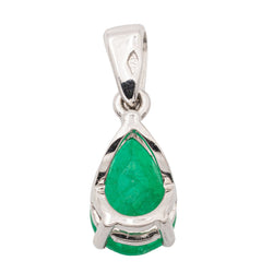 Pendentif en or blanc et émeraude - Castafiore