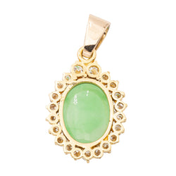Pendentif en or jaune, diamants et jade jadéite - Castafiore