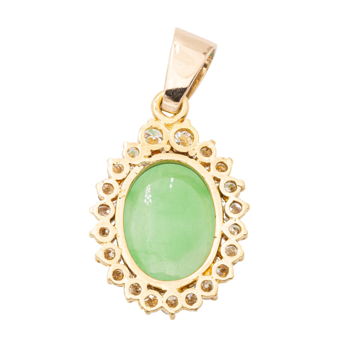 Pendentif en or jaune, diamants et jade jadéite - Castafiore