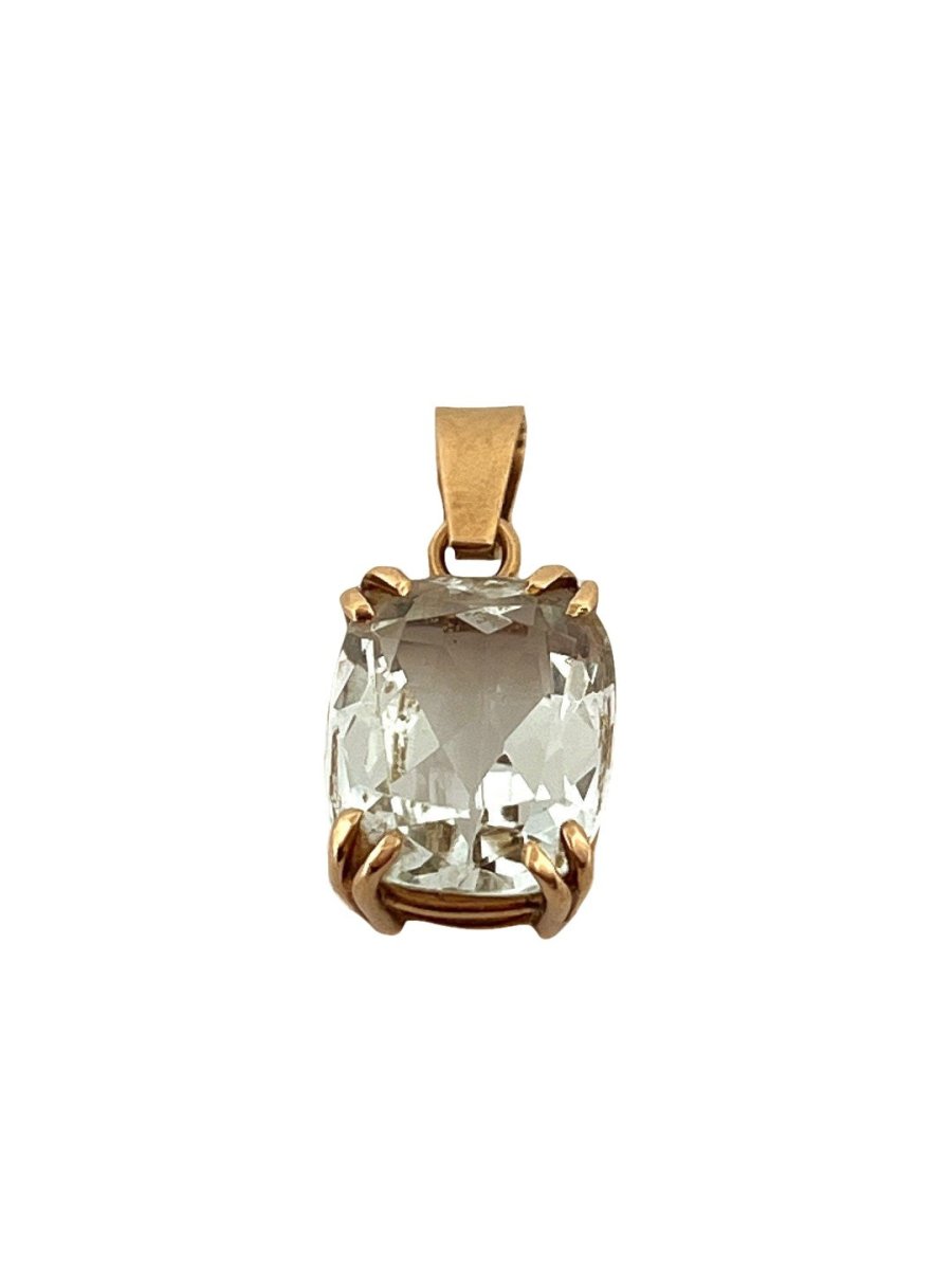 Pendentif en or jaune et aigue-marine - Castafiore