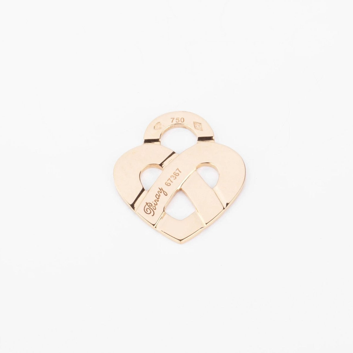 Pendentif en or jaune formant un cœur de la maison Poiray - Castafiore