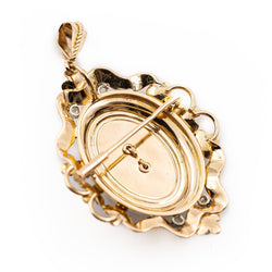 Pendentif en or jaune, perle et diamants - Castafiore