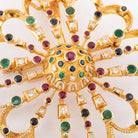 Pendentif et broche or jaune du créateur grec Lalaounis ornée de pierres précieuses - Castafiore