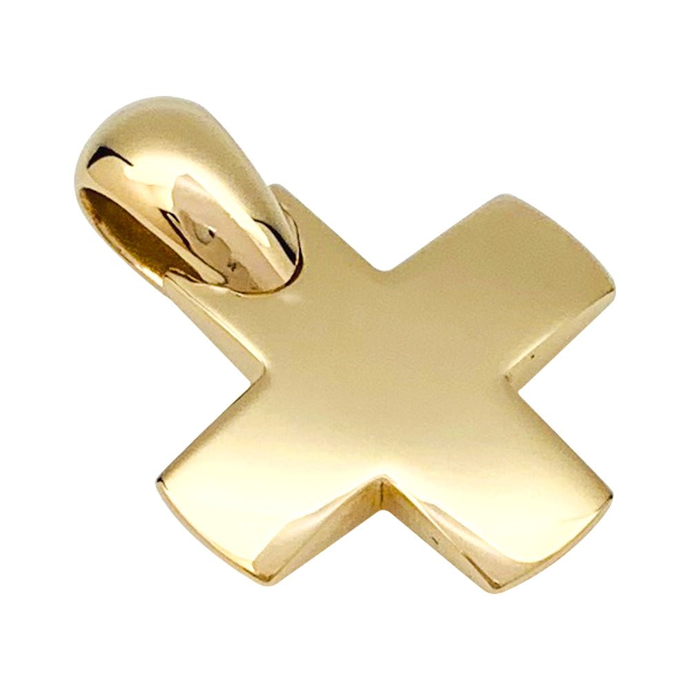 Pendentif et chaîne Pomellato "Croix" en or jaune - Castafiore