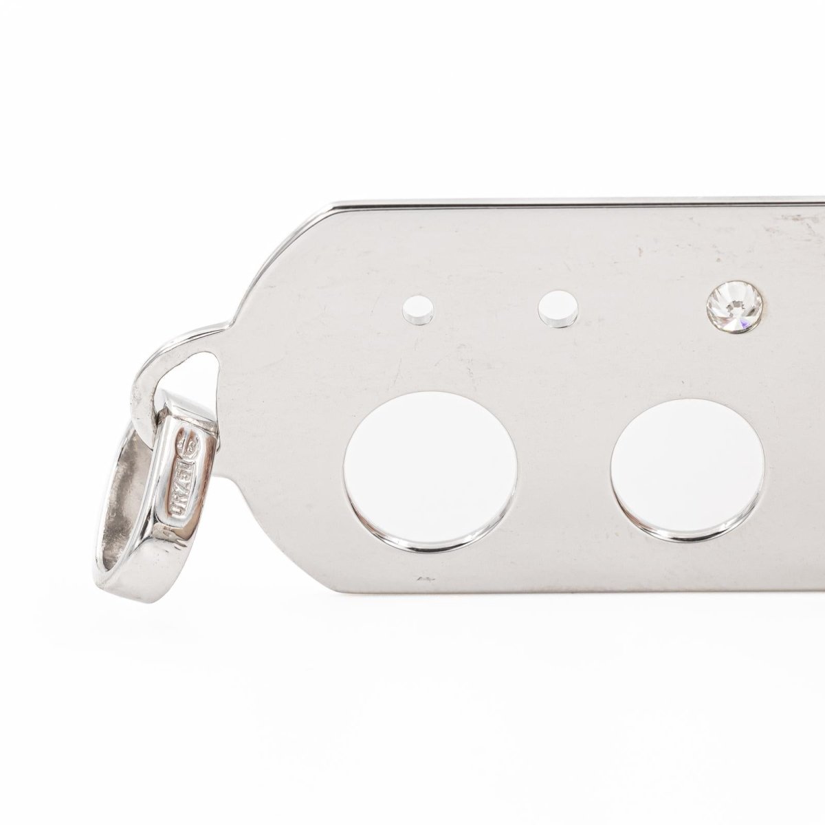 Pendentif FRED "Calibre à pierres", en or blanc et diamant - Castafiore