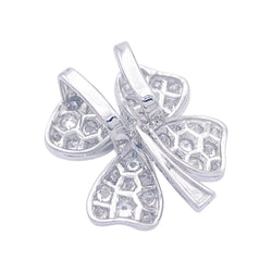 Pendentif Fred, "Trèfle", or blanc et diamants - Castafiore