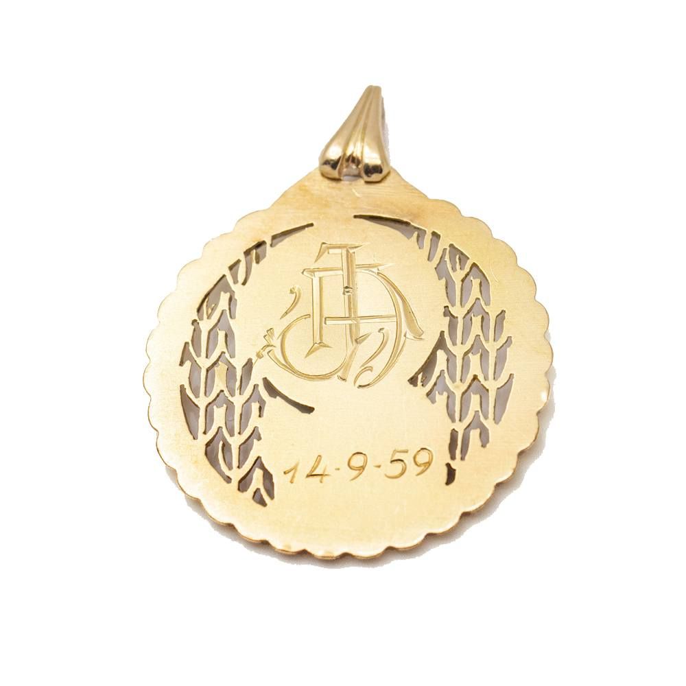 Pendentif Médaille 1959 en or jaune. Deuxième main - Castafiore