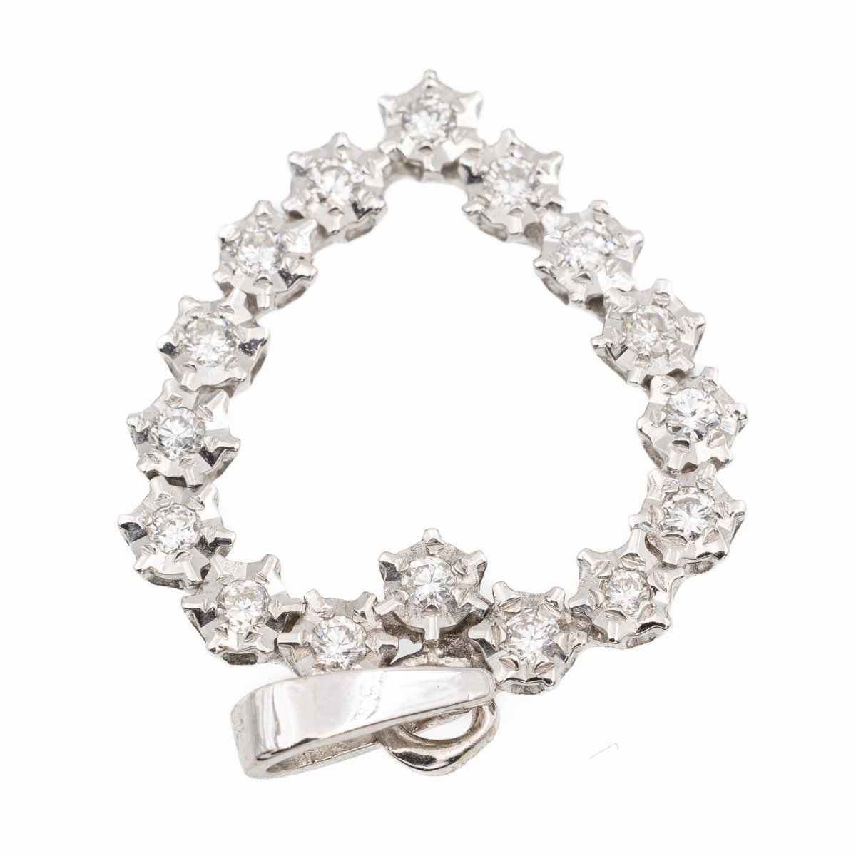 Pendentif Or Blanc Diamant - Castafiore