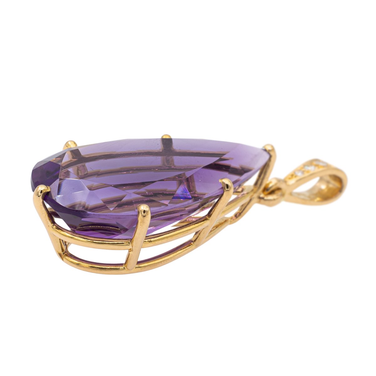 Pendentif Or jaune Améthyste - Castafiore