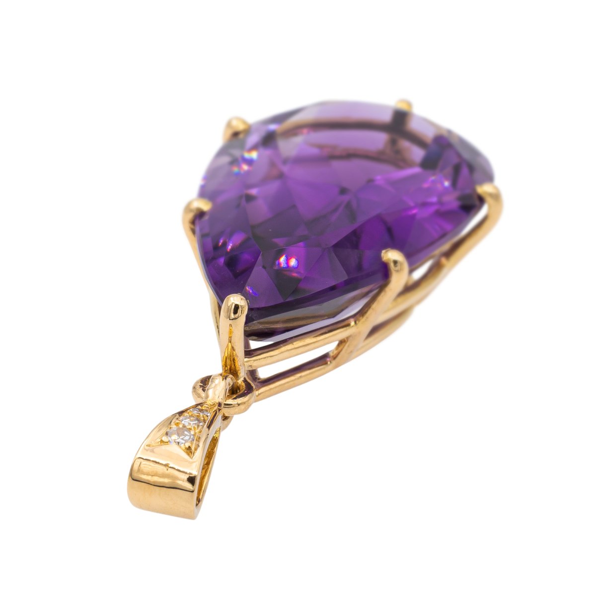 Pendentif Or jaune Améthyste - Castafiore