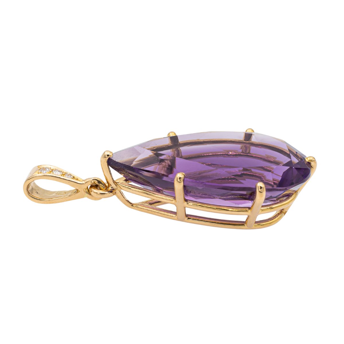 Pendentif Or jaune Améthyste - Castafiore