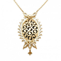 Pendentif or jaune opale diamants - Castafiore