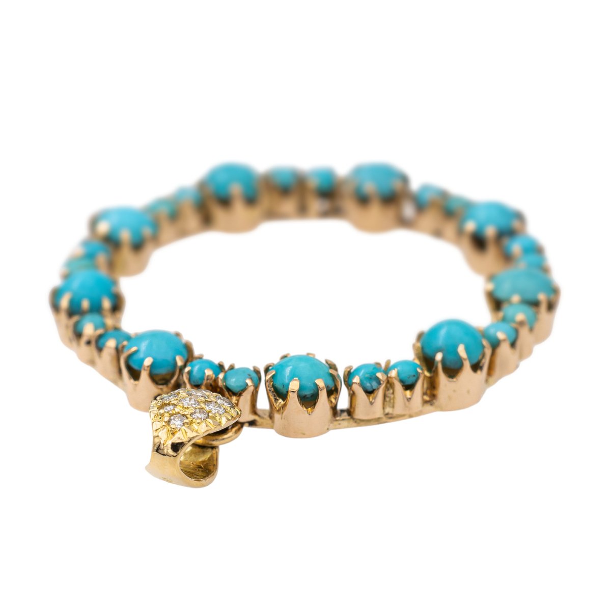 Pendentif Or jaune Turquoise - Castafiore