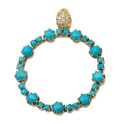Pendentif Or jaune Turquoise - Castafiore