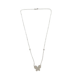 Pendentif Papillon en or blanc et diamants - Castafiore