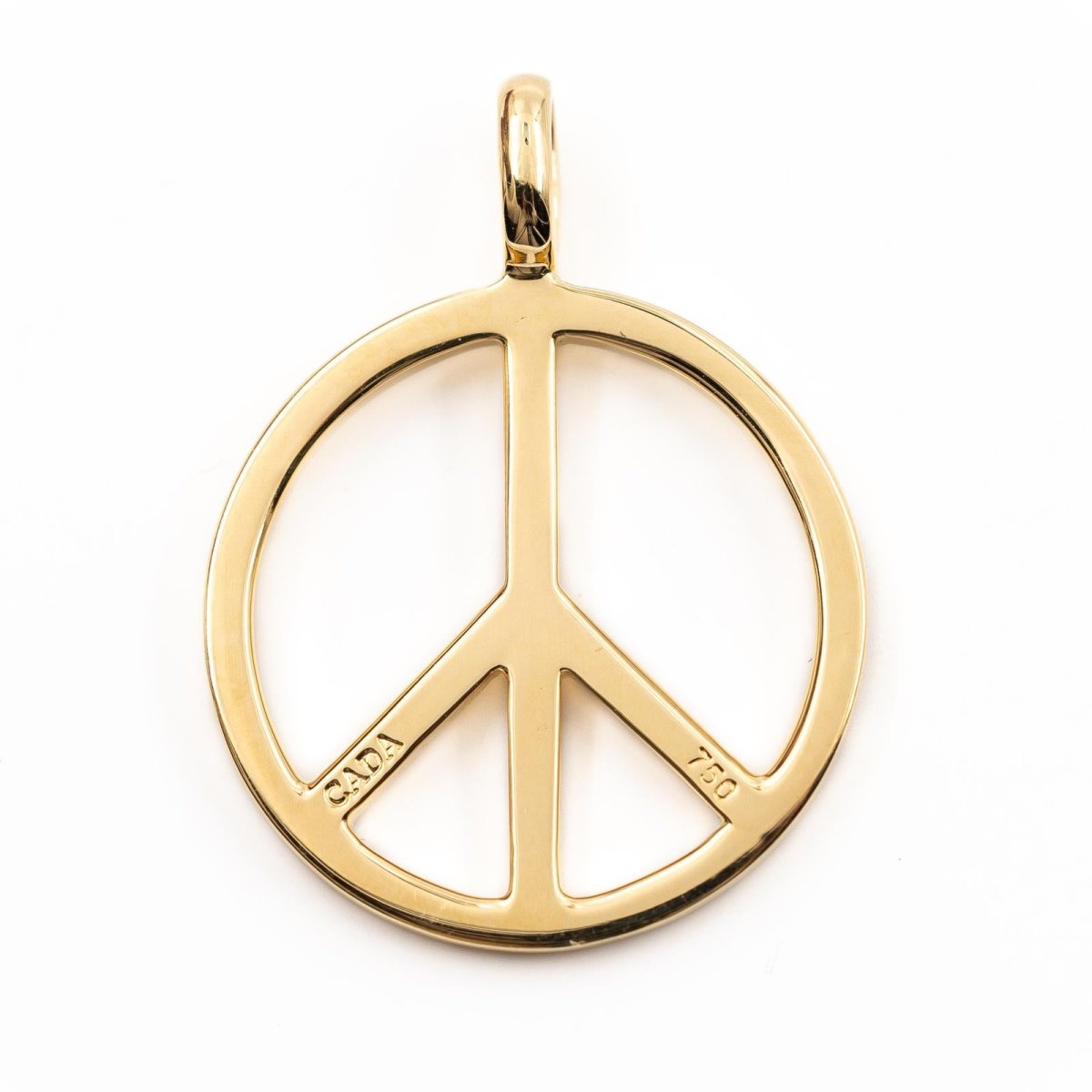 Pendentif Peace & Love en or jaune - Castafiore