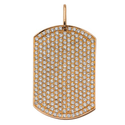 Pendentif Plaque VICTORIA CASAL, or rose et diamants - Castafiore