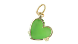 Pendentif POMELLATO en or jaune, coeur en pâte de verre verte - Castafiore
