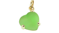 Pendentif POMELLATO en or jaune, coeur en pâte de verre verte - Castafiore