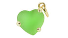 Pendentif POMELLATO en or jaune, coeur en pâte de verre verte - Castafiore