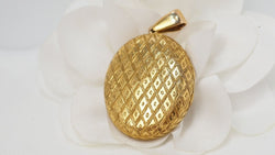 Pendentif Porte Photo Email et Perle - Castafiore