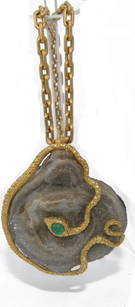 Pendentif serpent en or jaune - Castafiore