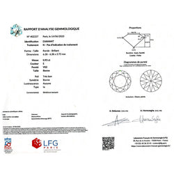 Puces d'oreilles en or jaune, diamants. - Castafiore