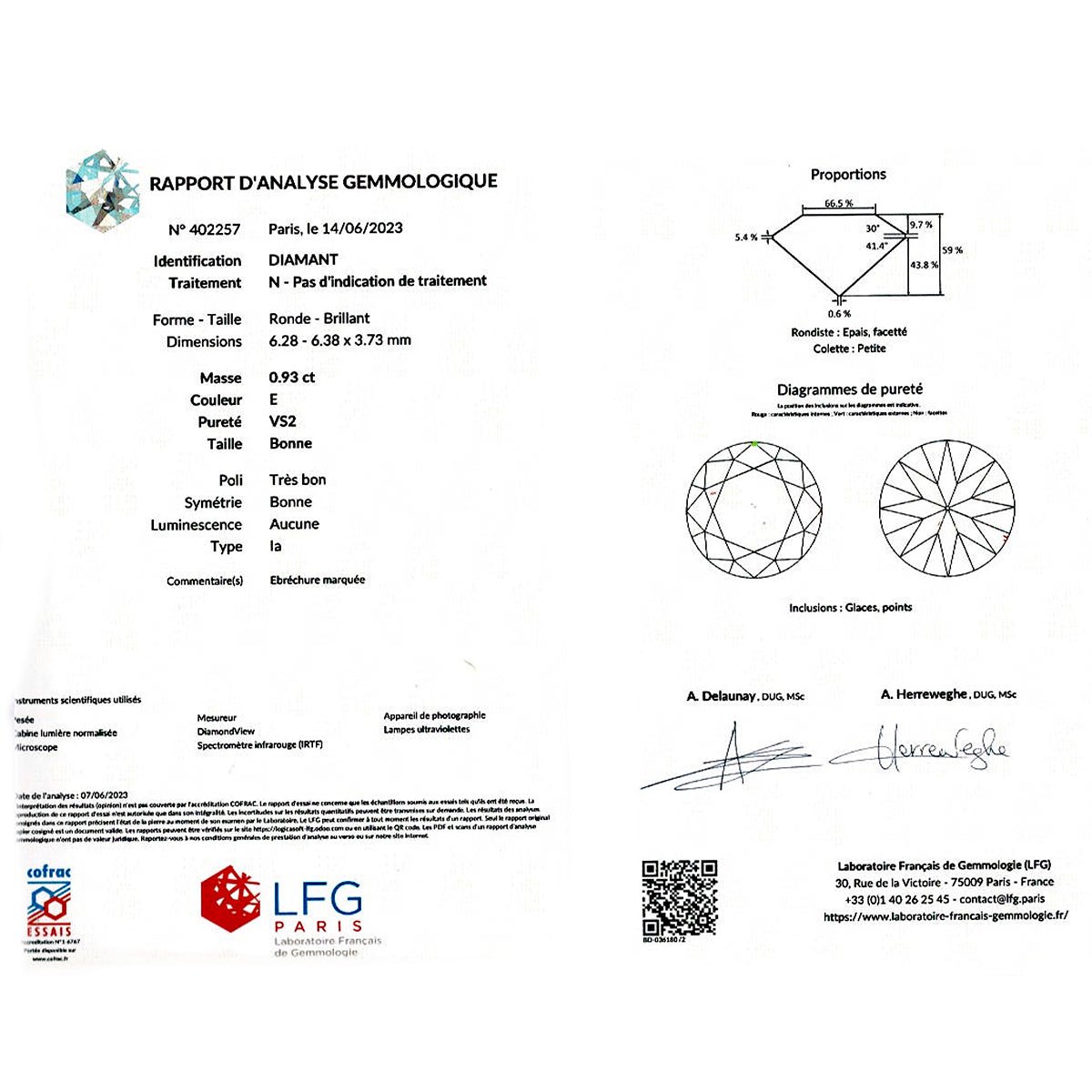 Puces d'oreilles en or jaune, diamants. - Castafiore