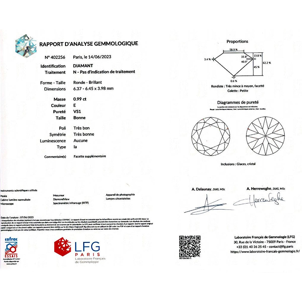 Puces d'oreilles en or jaune, diamants. - Castafiore