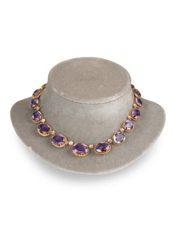 Ras de cou - Bracelet en or jaune et améthystes - Castafiore