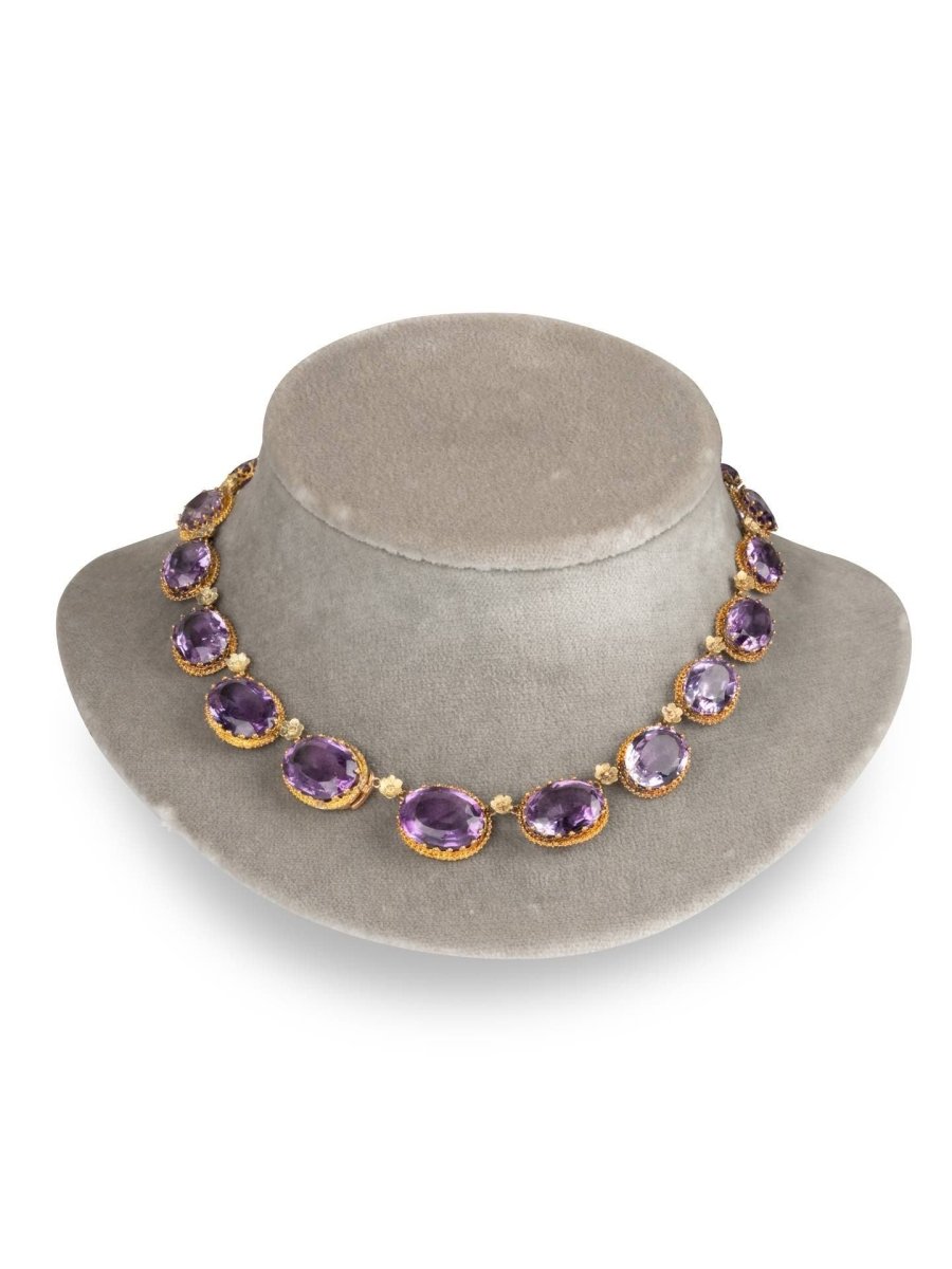 Ras de cou - Bracelet en or jaune et améthystes - Castafiore