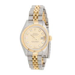 Rolex Montre Datejust Acier Diamant - Castafiore