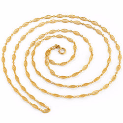 Sautoir filigrané en or jaune - Castafiore