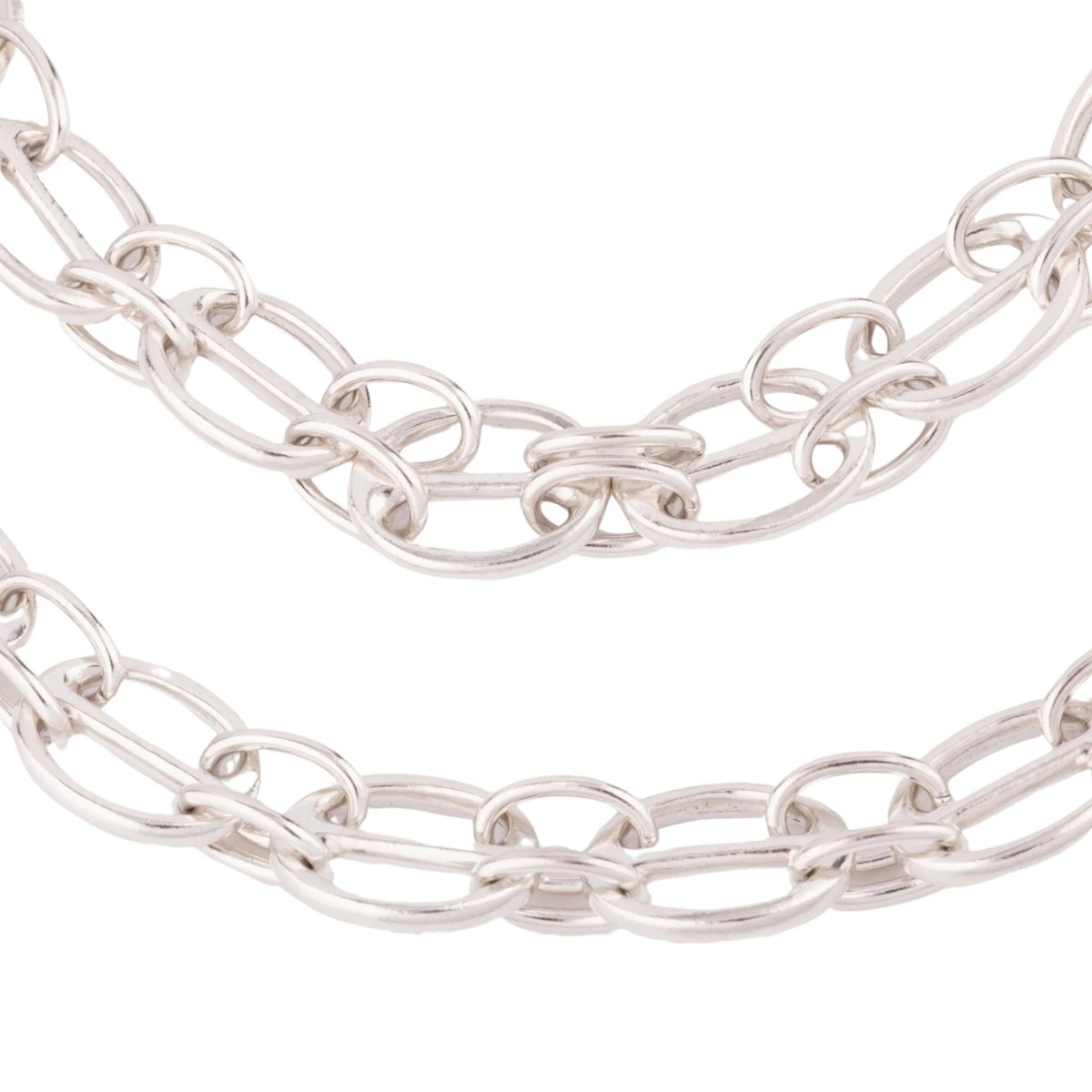 Hermes Farandole Chaine d'Ancre Long Necklace Sterling Silver | Mightychic