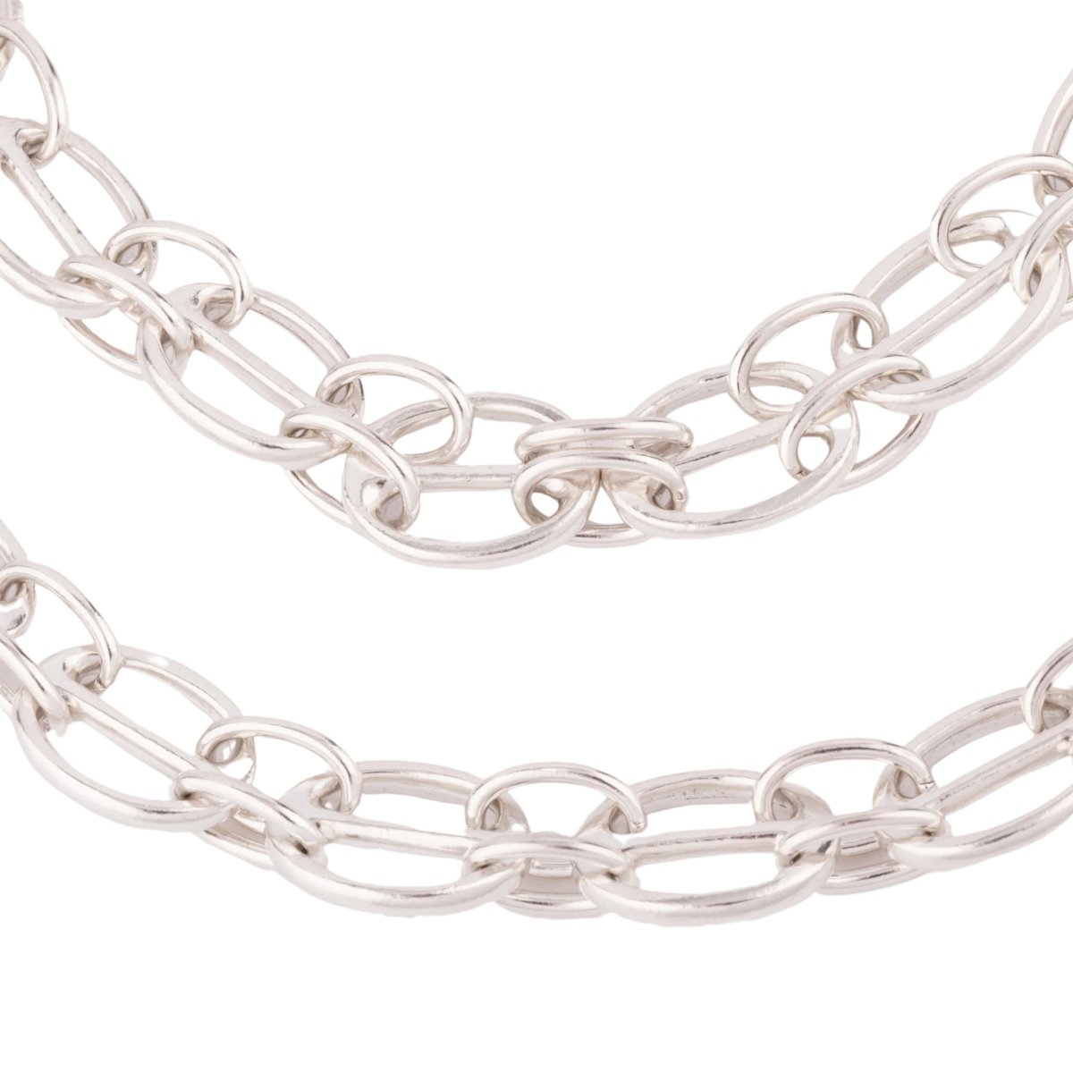 HERMES Italique Necklace Silver 925 HERMÈS long necklace in silver 