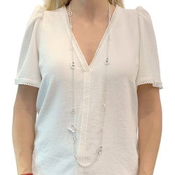 Sautoir Hermès,"Farandole", argent. - Castafiore