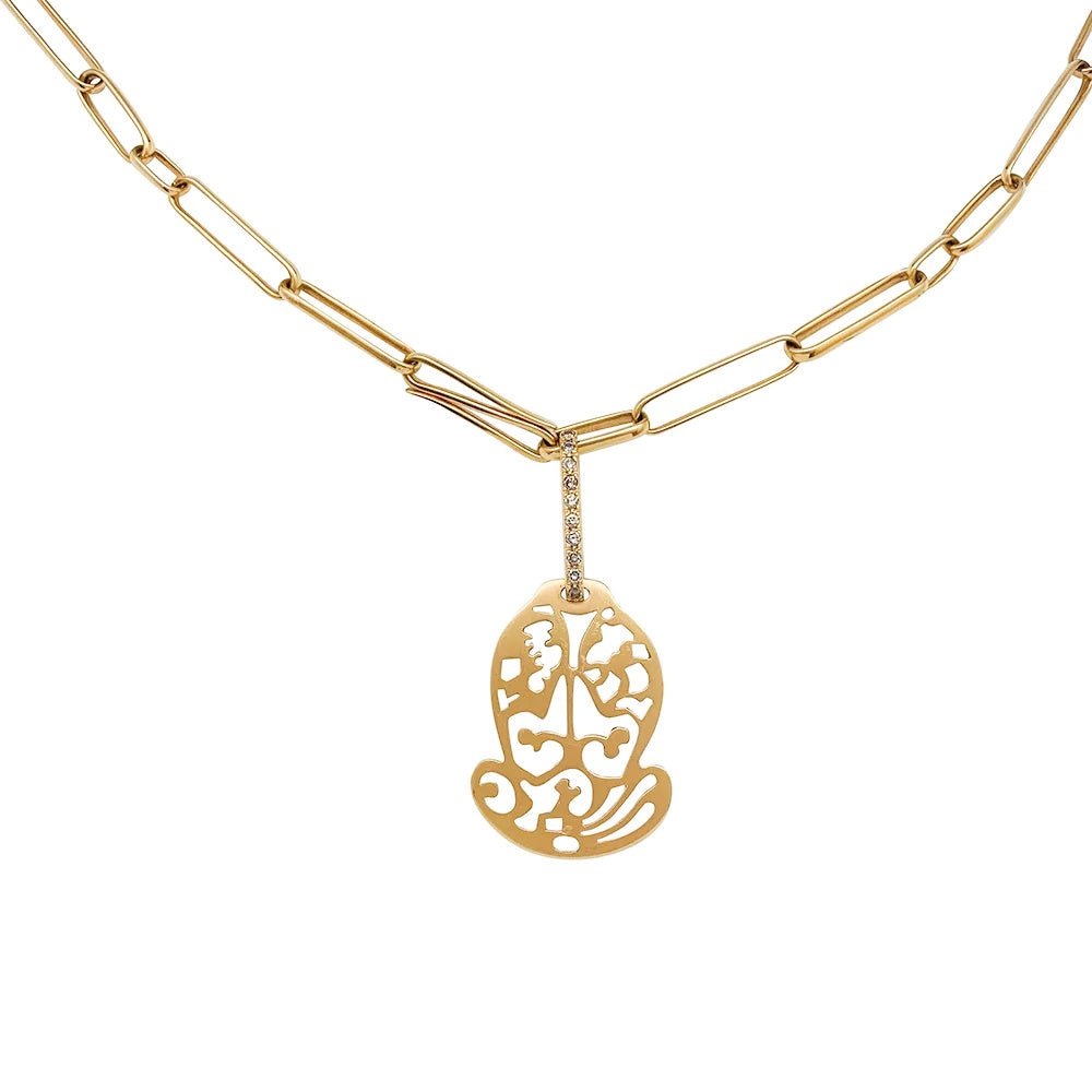 Sautoir POMELLATO "Ming", or rose et diamants bruns - Castafiore