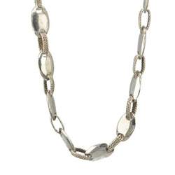 Sautoir signé de la maison hermès graine de café en argent - Castafiore