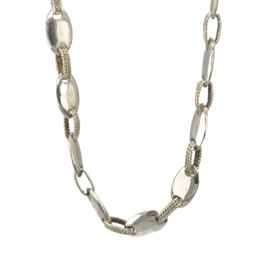 Sautoir signé de la maison hermès graine de café en argent - Castafiore