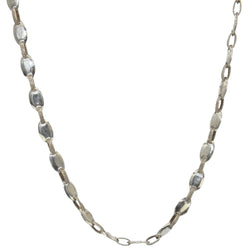 Sautoir signé de la maison hermès graine de café en argent - Castafiore