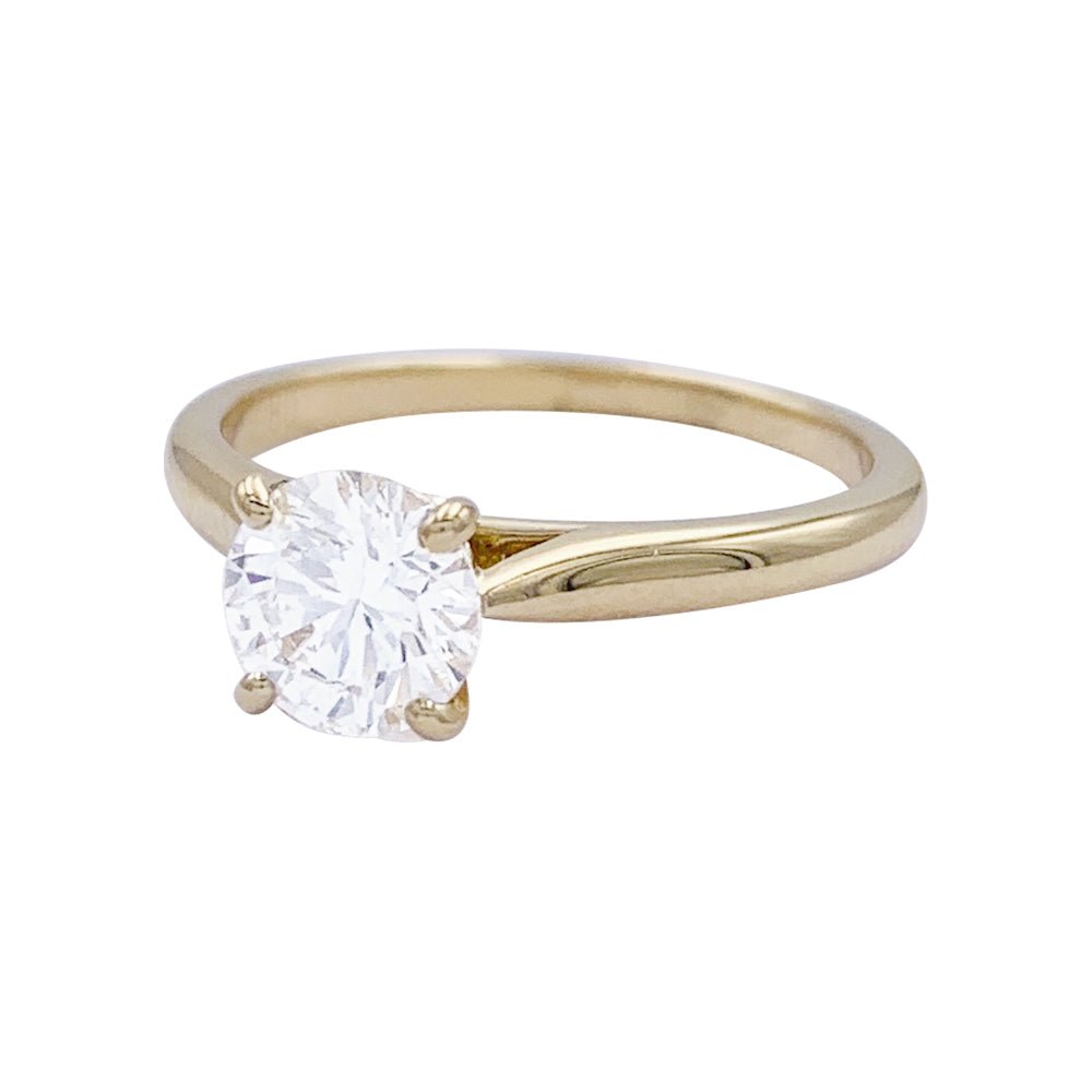 Solitaire Cartier,"1895", or jaune, diamant - Castafiore