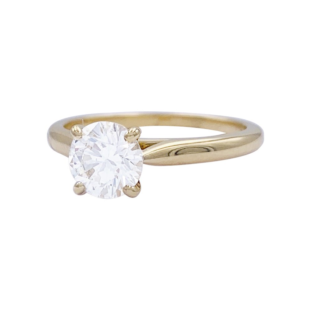 Solitaire Cartier,"1895", or jaune, diamant - Castafiore