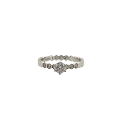 Solitaire CHAUMET en or blanc et diamant - Castafiore