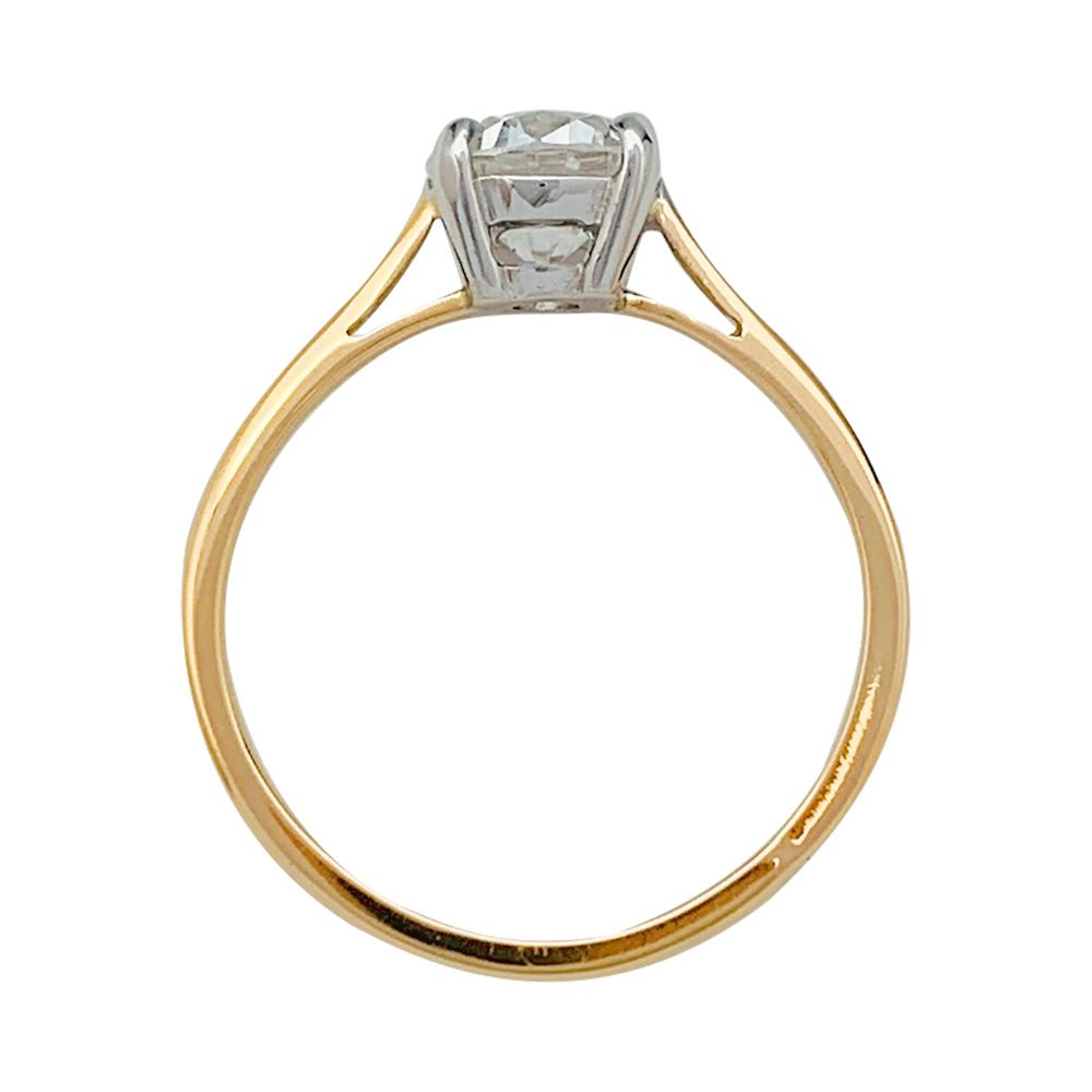 Solitaire diamant 1,03 carats deux ors - Castafiore