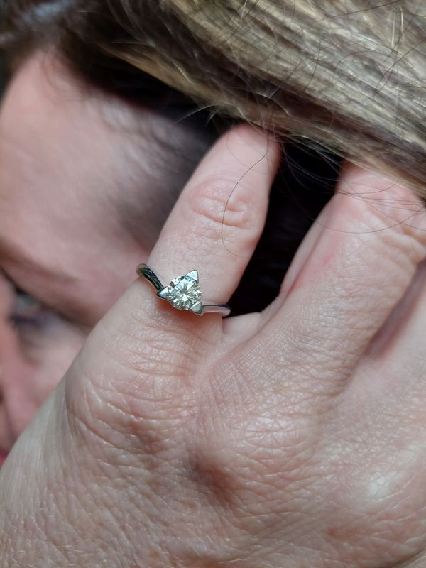 Solitaire Diamant en or blanc - Castafiore