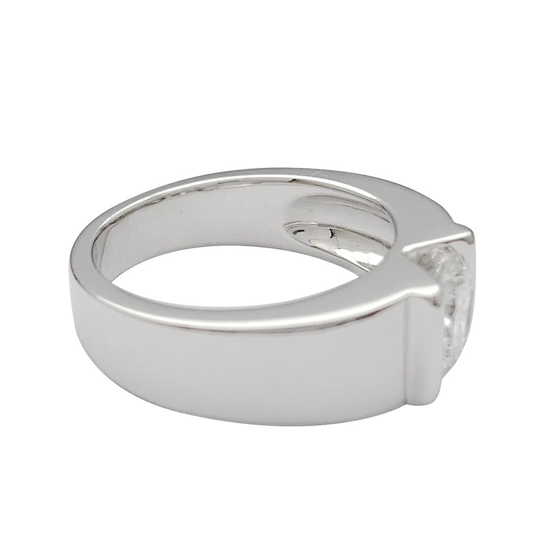 Solitaire en or blanc, diamant 1,14 carats - Castafiore