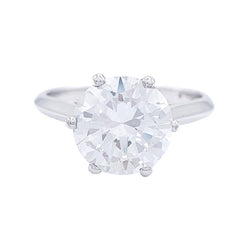 Solitaire platine, or blanc, diamant 2,30 cts - Castafiore