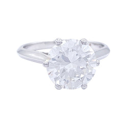 Solitaire platine, or blanc, diamant 2,30 cts - Castafiore