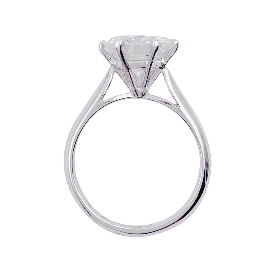 Solitaire platine, or blanc, diamant 2,30 cts - Castafiore