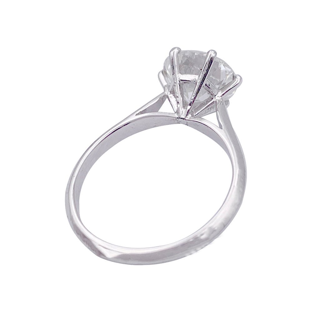 Solitaire platine, or blanc, diamant 2,30 cts - Castafiore